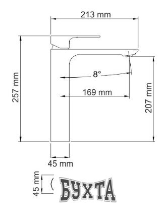 Смеситель Wasserkraft Elbe 7403H