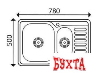 Кухонная мойка Stellar S878502MD 18 см