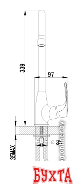 Смеситель Lemark plus SHAPE LM1705C