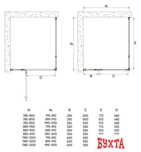 Душевой уголок Veconi RV-073B RV073B-10090-01-C4