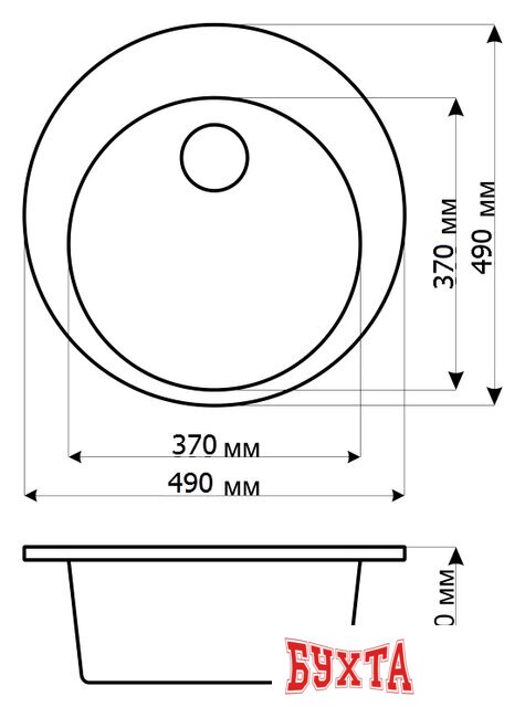 Кухонная мойка Gerhans A05 (черный)