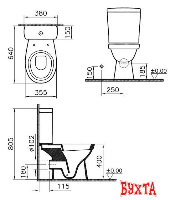 Унитаз Vitra Norm Eisberg 9844B099-7201