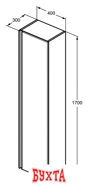 Мебель для ванных комнат Ideal Standard Шкаф-пенал Tesi T0054OV