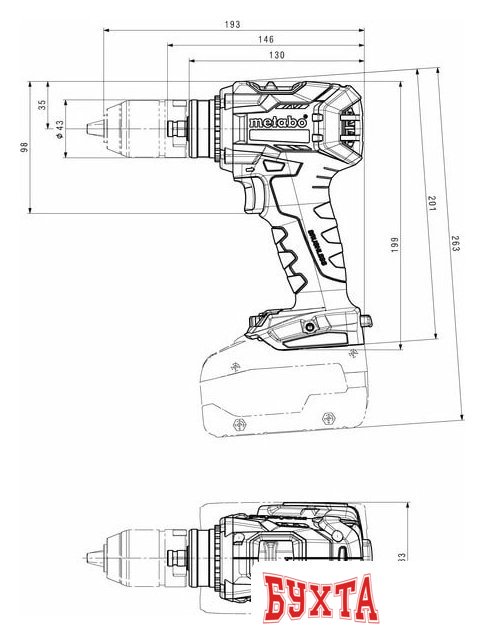 Дрель-шуруповерт Metabo BS 18 LTX BL Q I 602359850 (без АКБ)