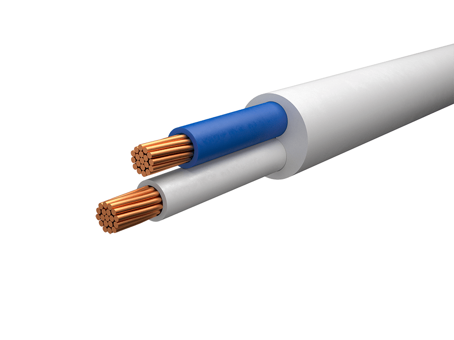 SQ0118-0397, Провод ПВС 2*1,5 ГОСТ на катушке (100м) белый TDM, РОССИЯ