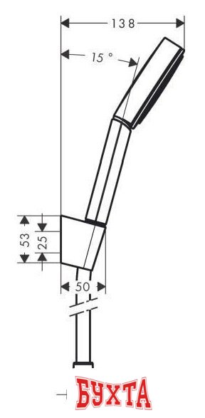 Душевой гарнитур  Hansgrohe Pulsify 105 1jet 24301700 (белый матовый)