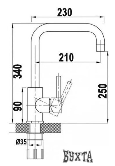 Смеситель Wisent WP49-098-4-U