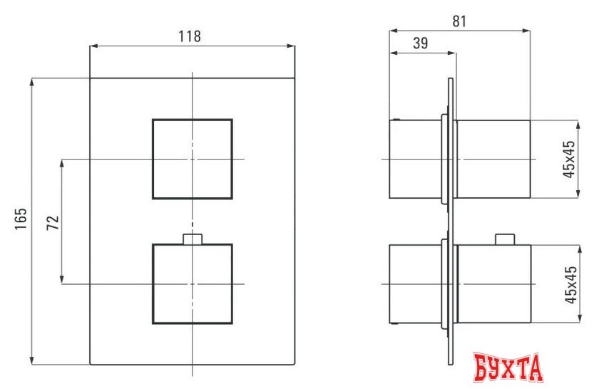 Душевая система  Deante BXYSX44T-2