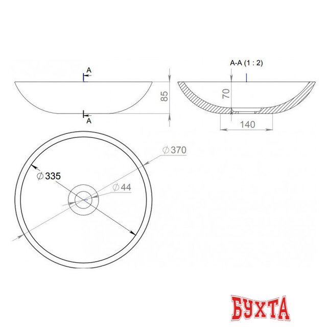 Умывальник Salini Callista 1101105G