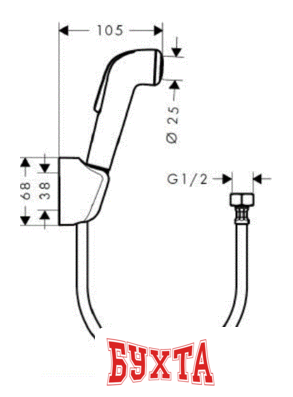 Гигиенический душ Hansgrohe Croma 32122000