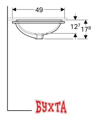 Умывальник Geberit VariForm 500.766.01.2