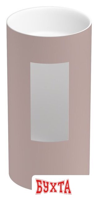 Умывальник Wellsee Chalice Perfection 230623000 (отдельностоящий, без отверстия под смеситель, цвет матовый светло-розовый/глянцевый белый)