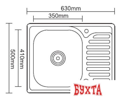 Кухонная мойка Ledeme L96350