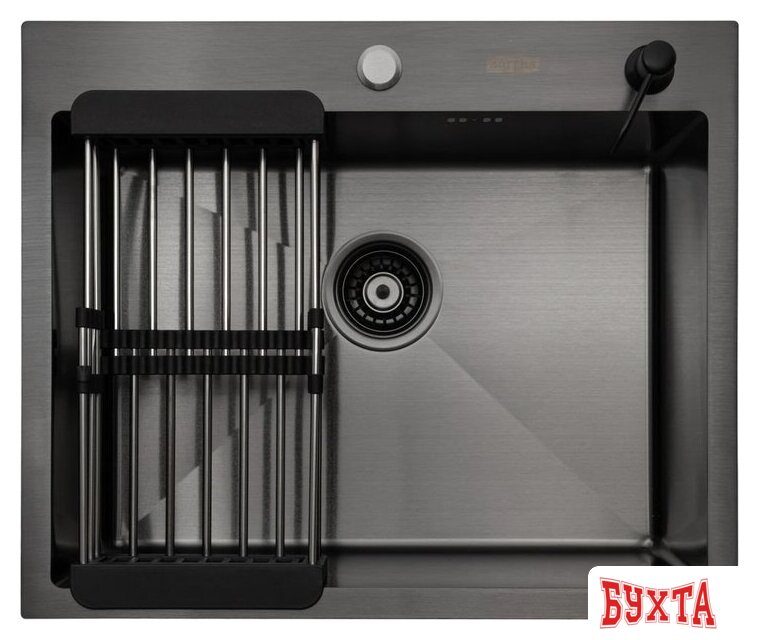 Кухонная мойка ARFEKA ECO AR мойка 600*500, коландер, дозатор BLACK