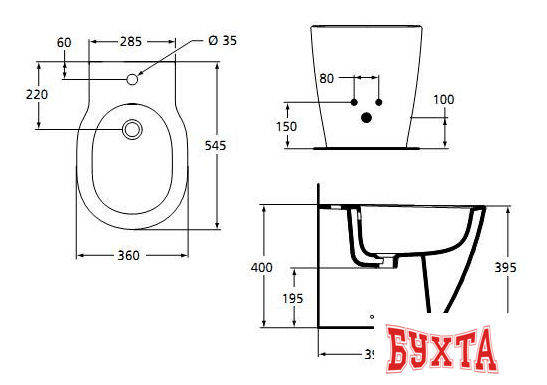 Биде Ideal Standard Connect E799501