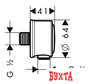 Шланговое подключение Axor Montreux Fixfit 16884000 (хром)