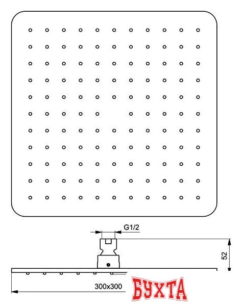 Верхний душ Ideal Standard IdealRain Cube [B0025AA]