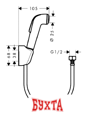 Гигиенический душ Hansgrohe Croma [32127000]