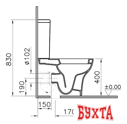 Унитаз Vitra Zentrum [9012B003-7202]