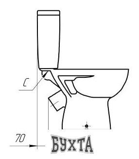 Унитаз Cersanit Parva Clean On 011 KO-PA011-3/6-COn-DL