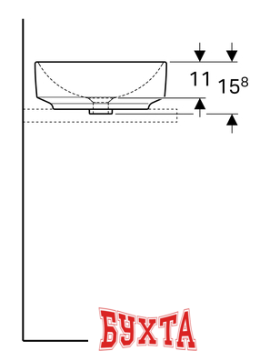 Умывальник Geberit VariForm 500.768.01.2