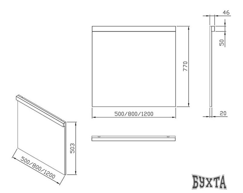 Мебель для ванных комнат Ravak Зеркало Natural 80 X000001057