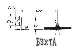 Верхний душ Grohe Rainshower Cosmopolitan 310 [26257000]