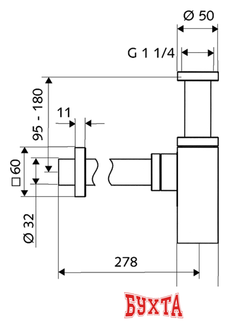 Сифон Schell Quad 015050699