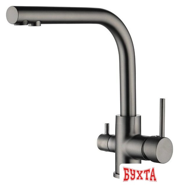 Кухонная мойка Aquasanita AIR 100 M + cмеситель AquaSanita 2663 L-T graphite