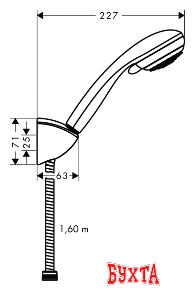 Душевой гарнитур  Hansgrohe Crometta 85 (27559000)