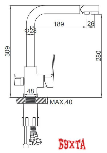 Смеситель Ledeme L4080-3