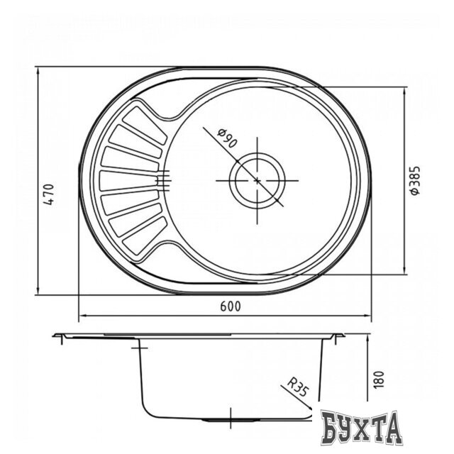 Кухонная мойка IDDIS Suno SUN60SDi77