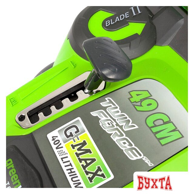Газонокосилка Greenworks G40LM49DBK4 (с 1-м АКБ 4 Ah)