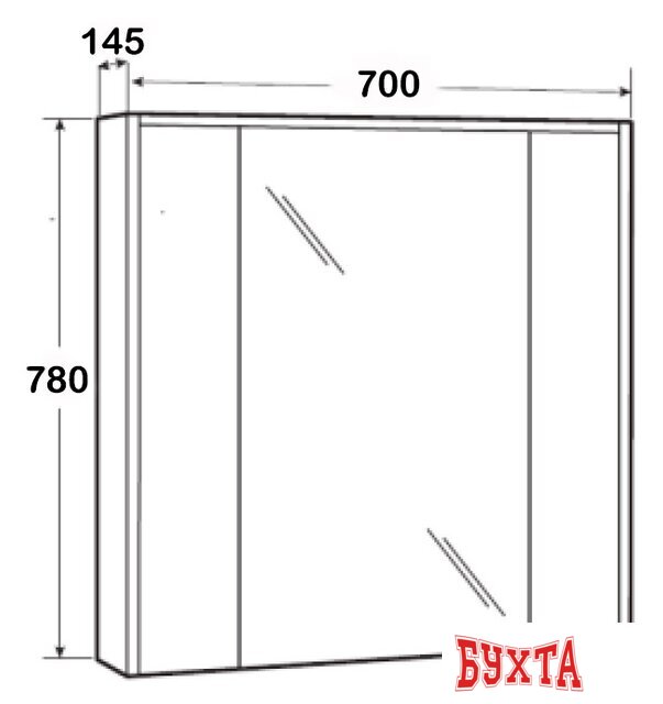 Мебель для ванных комнат Roca Шкаф с зеркалом Ronda ZRU9303008