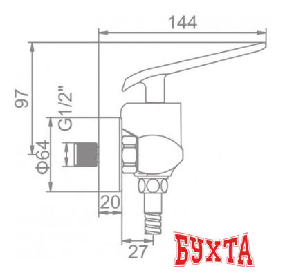 Смеситель Ledeme L2074WR