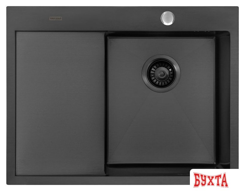 Кухонная мойка ARFEKA AF 650*505 R Black PVD Nano