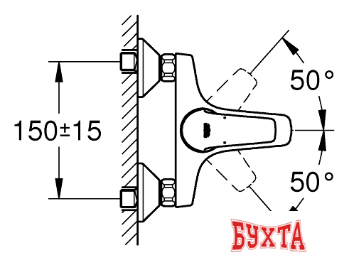 Смеситель Grohe BauFlow DN 15 23756000