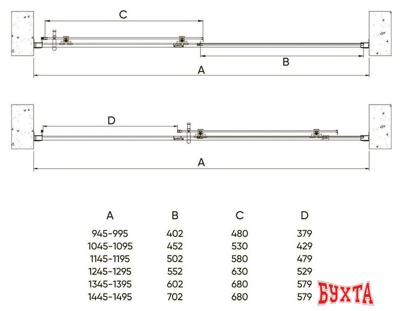 Душевая дверь Veconi VN-72B VN72B-110-01-C4