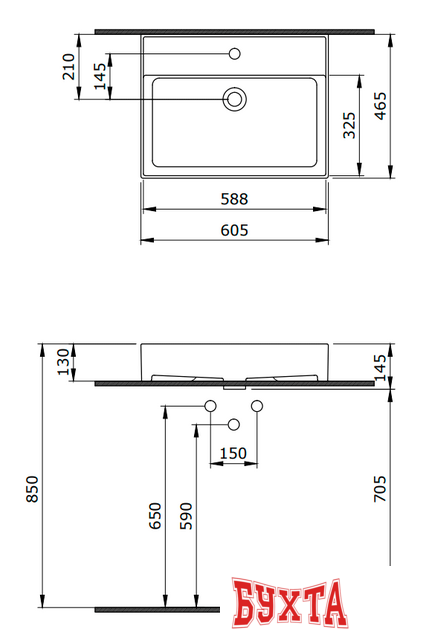 Умывальник Bocchi Milano 1376-001-0126 (белый)