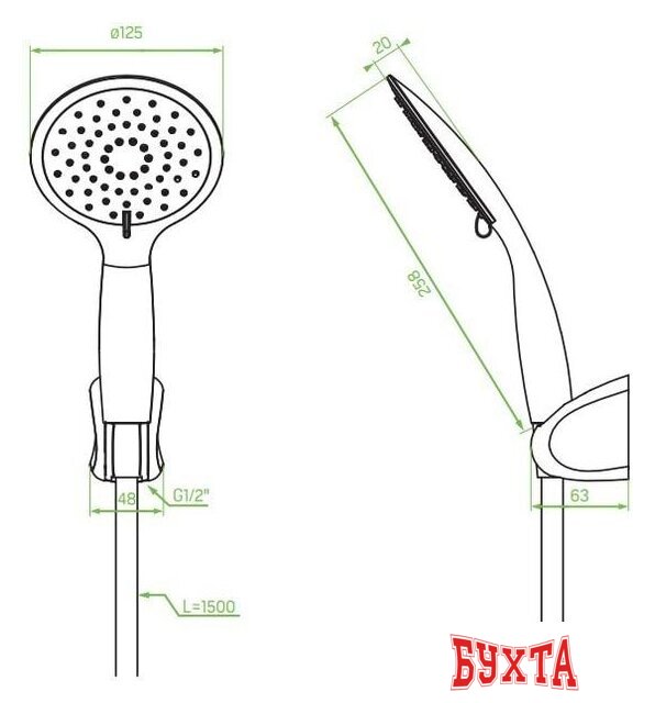 Душевой гарнитур  Laveo Fino NLF 70AD