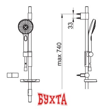 Душевой гарнитур  Oras Hydractiva 423