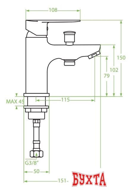 Смеситель Laveo Appia BLP 01JD