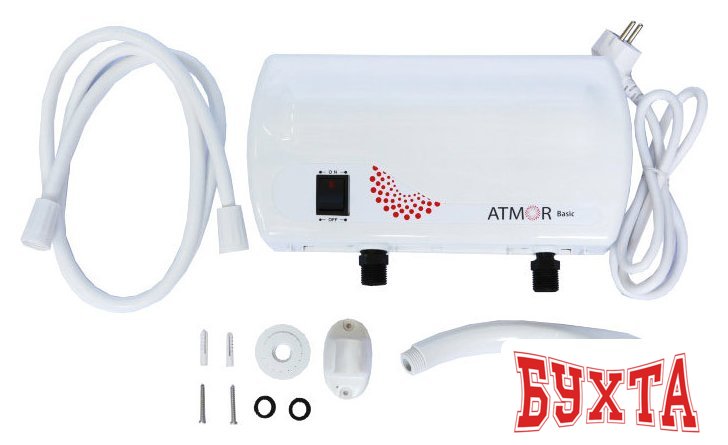 Проточный электрический водонагреватель-душ Atmor Basic 3,5 кВт душ