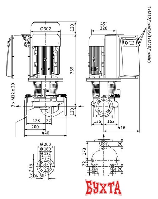 Насосы Wilo IL-E 80/170-15/2-R1