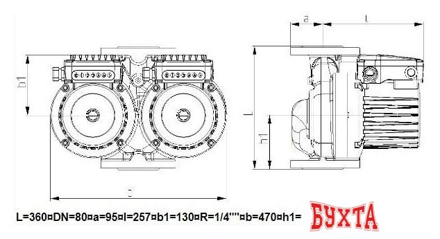 Циркуляционный насос IMP Pumps GHNDbasic II 80-70F PN10