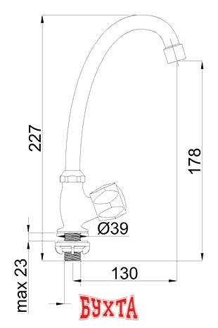 Кран Rubineta R-6 ECO [R66001]