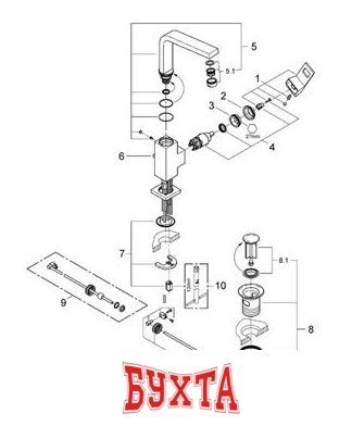 Смеситель Grohe Eurocube 23135000