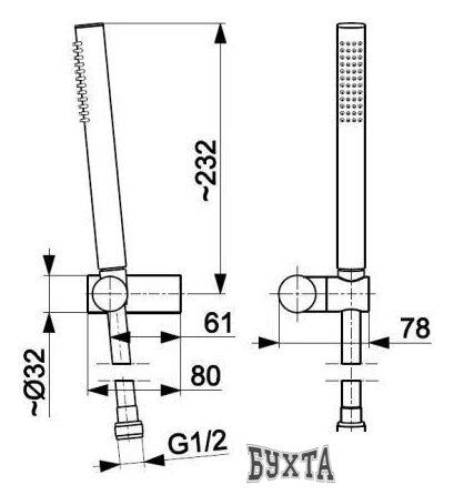 Душевая лейка Armatura Moza 841-225-81