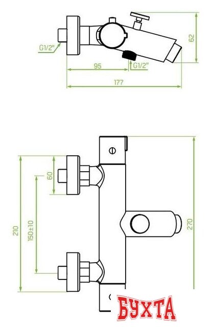 Смеситель Laveo Termico BAT 71TD