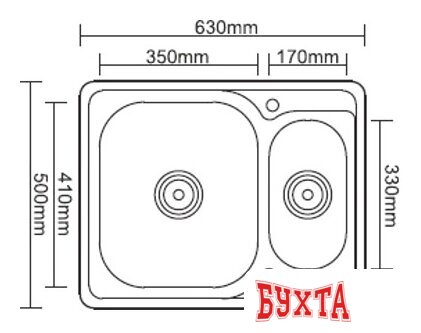 Кухонная мойка Ledeme L96350B